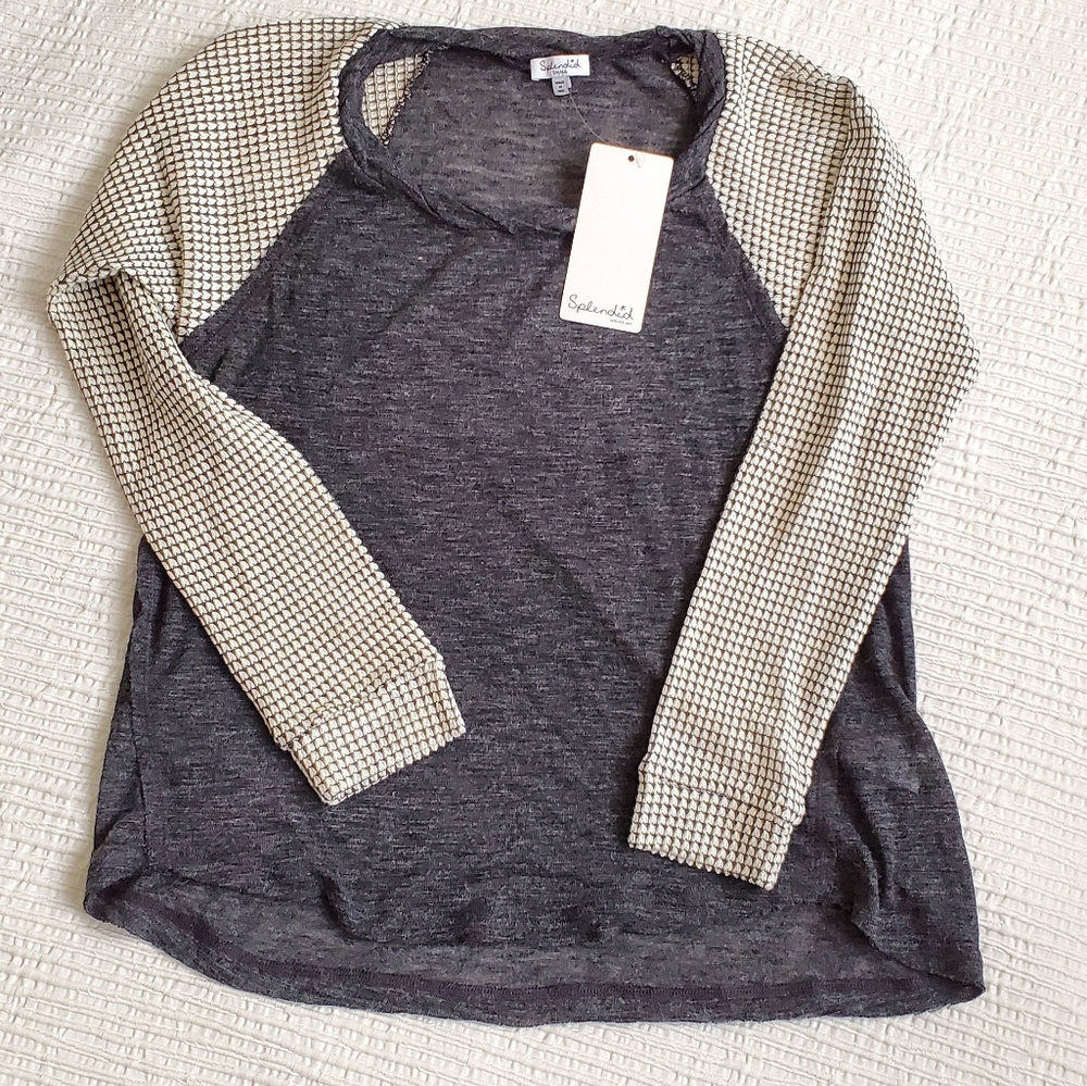 NWT Splendid Baseball Longsleeve Tee